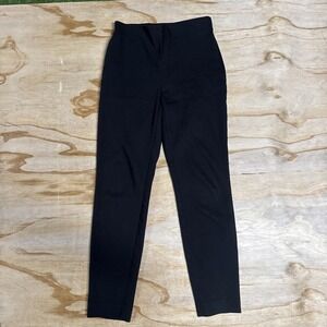 LOFT Women Black Dress Pants  Pull On Side Zip High Waist Skinny Size 2